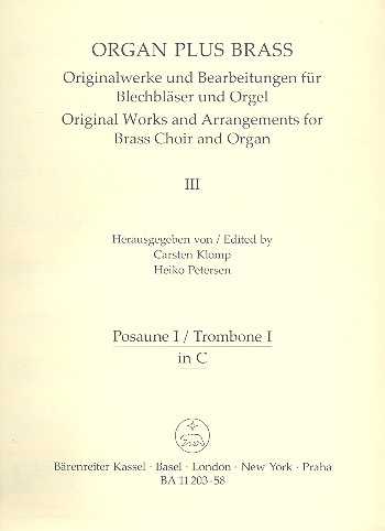 Toccata festiva für Orgel und Blechbläser&nbsp;&nbsp;Posaune 1 in C&nbsp;&nbsp;