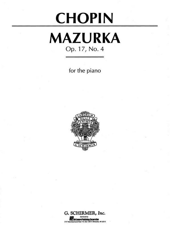 Mazurka op.17,4  for piano  