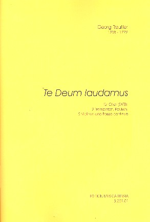 Te deum laudamus&nbsp;&nbsp;für gem Chor und Instrumente&nbsp;&nbsp;Partitur