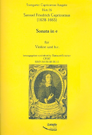 Sonate e-Moll &nbsp;&nbsp;für Violine und Bc&nbsp;&nbsp;2 Spielpartituren (Bc ausgesetzt)
