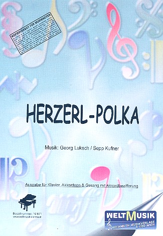 Herzerl-Polka: Einzelausgabe für  Gesang und Klavier mit Akkordbez.  