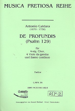 De profundis für gem Chor, 4 Violen da gamba  und Bc  Partitur und Stimmen