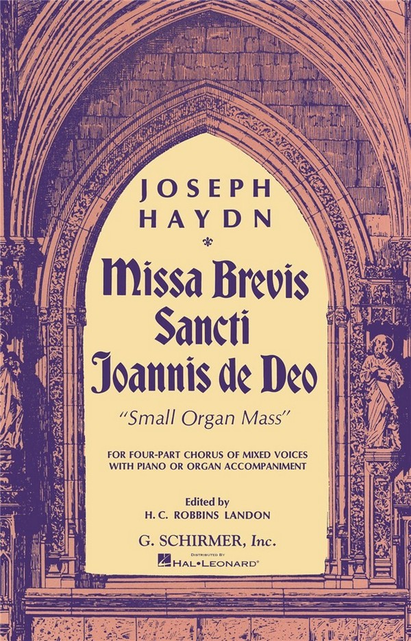 Missa brevis Sancti Joannis de Deo&nbsp;&nbsp;for mixed chorus and piano (organ)&nbsp;&nbsp;score