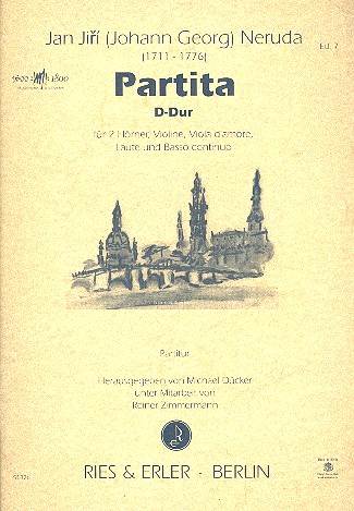 Partita D- Dur für 2 Hörner, Violine,&nbsp;&nbsp;Viola d'amore, Laute und Bc&nbsp;&nbsp;Partitur