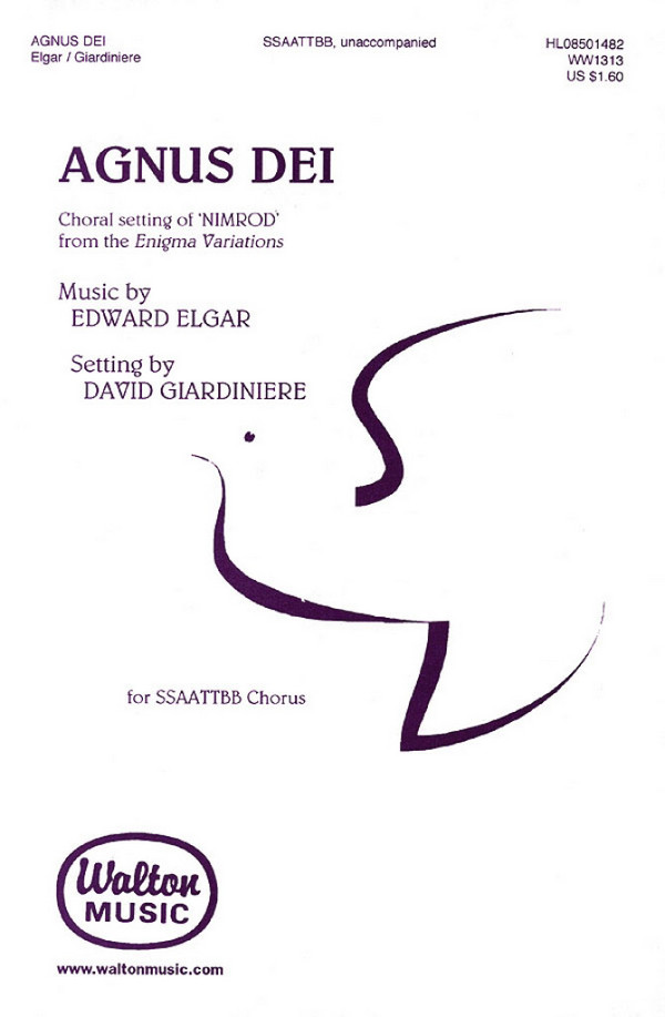 Agnus Dei for mixed chorus a cappella  score  
