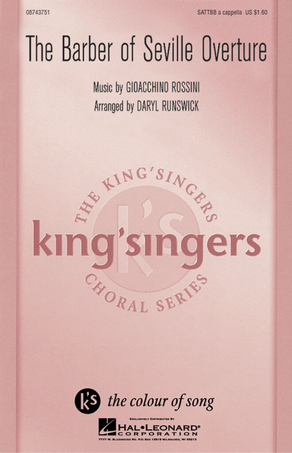 Ouverture to The Barber of Seville&nbsp;&nbsp;for mixed chorus a cappella&nbsp;&nbsp;score