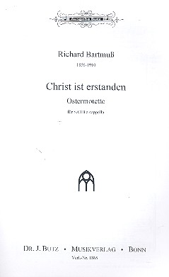 Christ is erstanden  für gem Chor a cappella  Partitur
