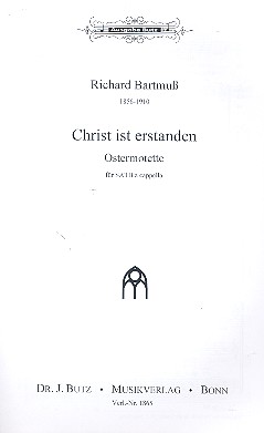 Christ is erstanden&nbsp;&nbsp;für gem Chor a cappella&nbsp;&nbsp;Partitur