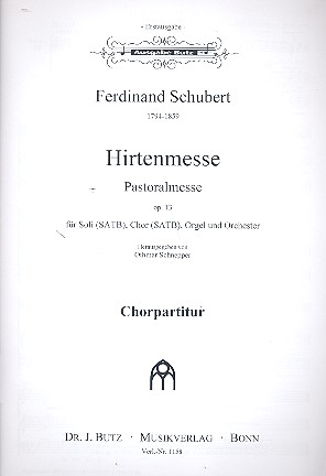 Hirtenmesse op.13&nbsp;&nbsp;für Soli, gem Chor, Orchester und Orgel&nbsp;&nbsp;Chorpartitur