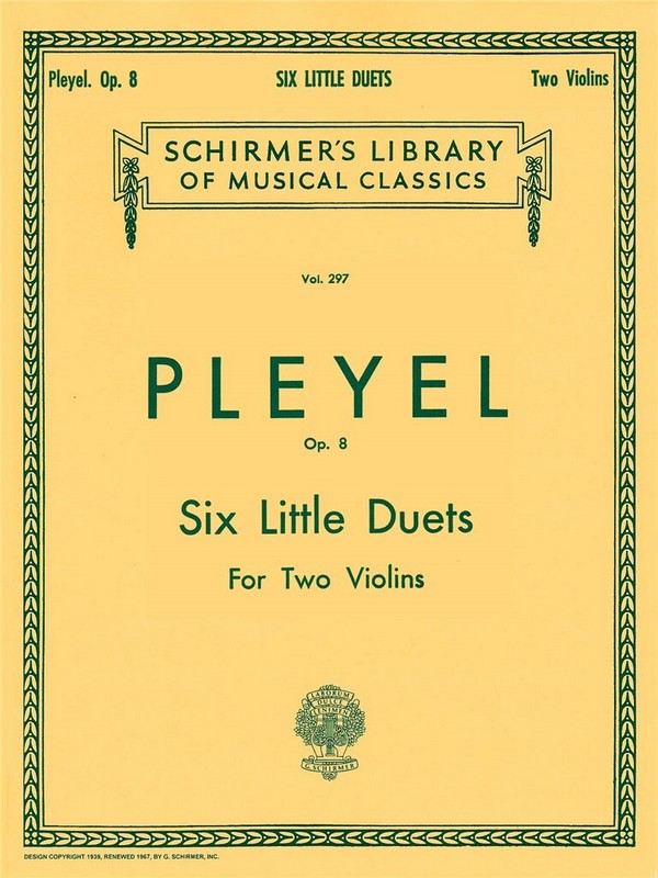 6 little Duets op.8  for 2 violins  parts