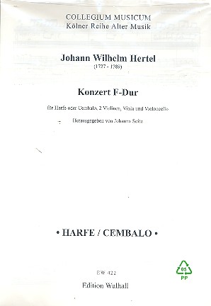 Konzert F-Dur&nbsp;&nbsp;für Harfe (Cembalo), 2 Violinen, Viola und Violoncello&nbsp;&nbsp;Stimmensatz (solo-3-2-2-2)