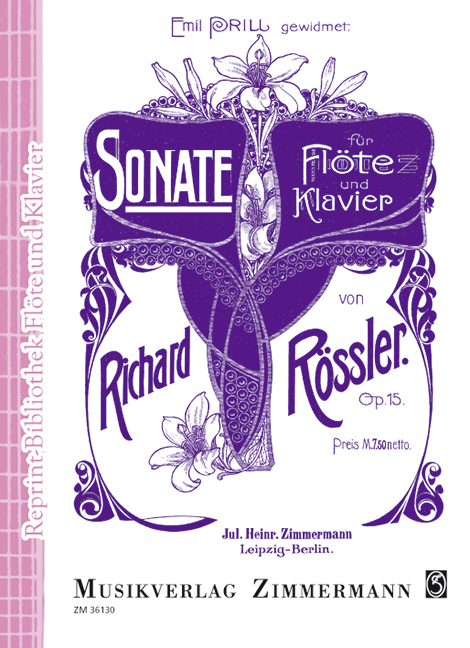 Sonate op.15&nbsp;&nbsp;für Flöte und Klavier&nbsp;&nbsp;Reprint