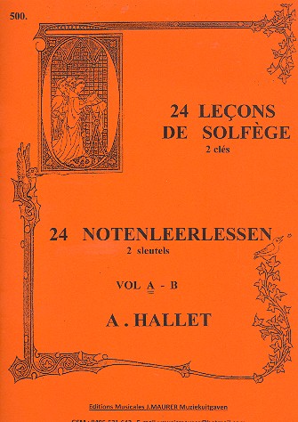24 Lecons de solfège (2 clés) vol.1  pour chant/instrument et piano  acccompagnement de piano
