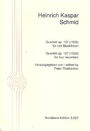 Quartett op.107  für 4 Blockflöten (SATB)  Partitur und Stimmen