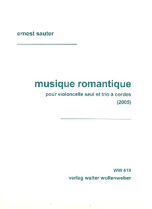 Musique romantique  pour violoncelle seul, violon, alto et violoncelle  partition et parties