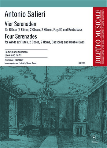 4 Serenaden  für 2 Flöten, 2 Oboen, 2 Hörner, Fagott und Kontrabass  Partitur und Stimmen