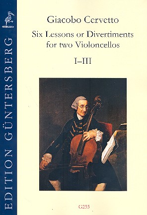 6 Lessons op.4 vol.1 (nos.1-3)  for 2 violoncellos  score and parts
