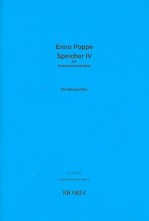 Speicher Nr.4  für Ensemble  Studienpartitur