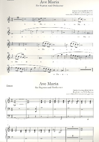 Ave Maria  für Sopran und Orchester  Stimmensatz (je 1x inkl. Sopran)