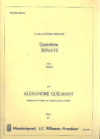 Sonate d-Moll Nr.4 op.61  für Orgel  