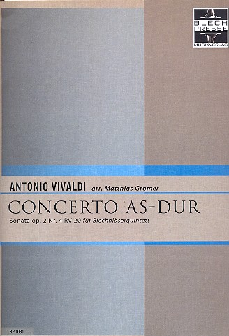 Concerto As-Dur  für Piccolo-Trompete, Trompete, Horn, Euphonium (Pos) und Tuba  Partitur und Stimmen