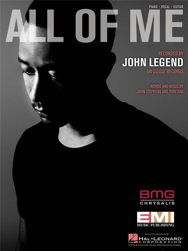 All of me&nbsp;&nbsp;for piano/vocal/guitar&nbsp;&nbsp;