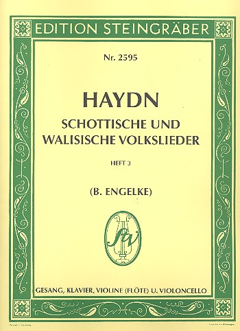 Schottische und walisische Volkslieder Band 3  für Singstimme, Klavier, Violine (Flöte) und Violoncello  Partitur und Stimmen