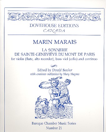 La sonnerie de Sainte-Geneviève du Mont de Paris  for violin (flute/alto recorder). bass viol (cello) and Bc  score and parts (Bc realised)