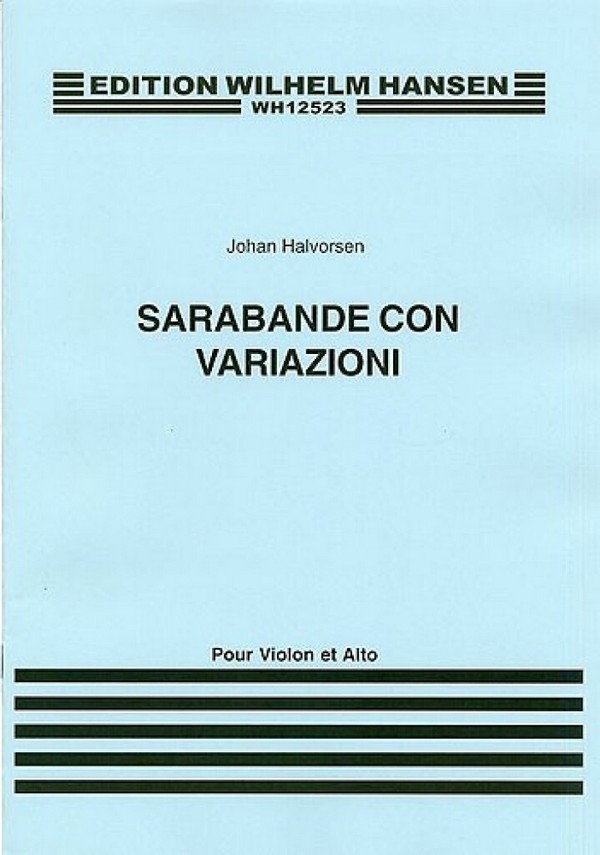 Sarabande con variazioni  for violin and viola  score and parts,  archive copy