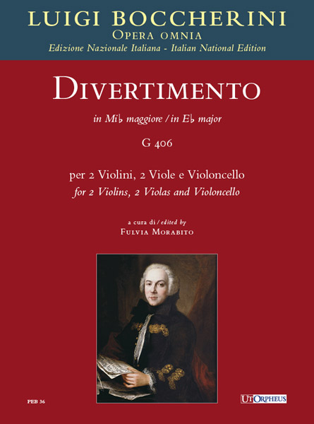 Divertimento eb major G406  for 2 violins, 2 violas and cello  score and parts