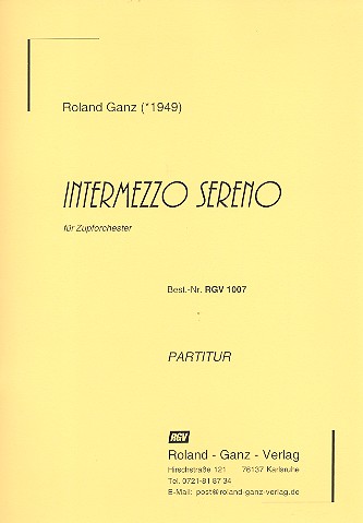 Intermezzo sereno  für Zupforchester  Partitur