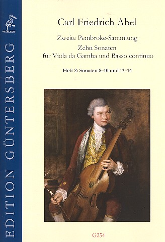10 Sonaten aus der 2. Pembroke-Sammlung Band 2  für Viola da gamba und Bc  Partitur und Stimmen (Bc ausgesetzt)