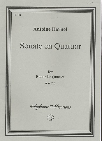 Sonate en quatuor  for 4 recorders (AATB)  score and parts
