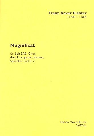 Magnificat C-Dur  für Soli, gem Chor und Instrumente  Partitur