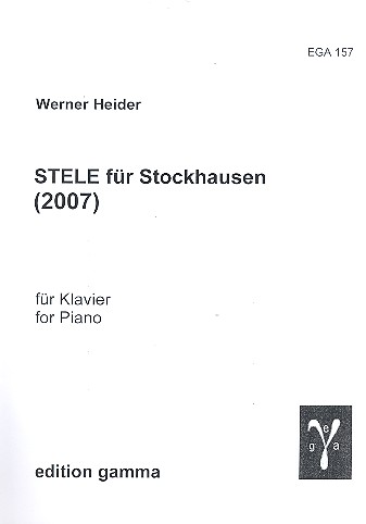 Stele für Stockhausen  für Klavier  