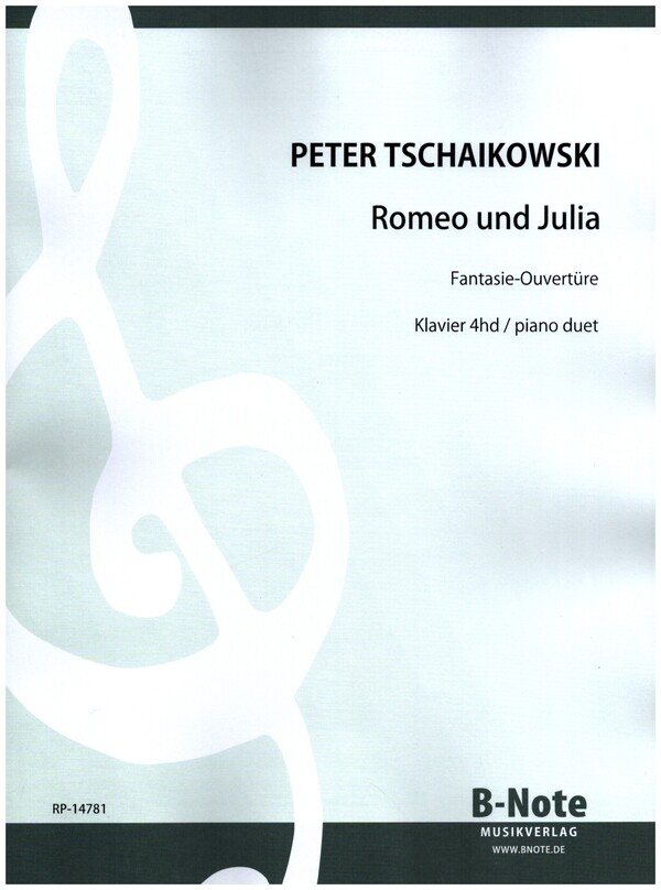 Fantasie-Ouvertüre zu Romeo und Julia&nbsp;&nbsp;für Klavier zu 4 Händen&nbsp;&nbsp;Spielpartitur,  Reprint