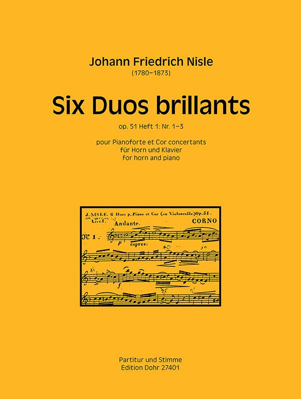 6 Duos brillants op.51 Band 1 (Nr.1-3)  für Horn und Klavier  