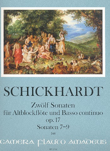 12 Sonaten Band 3 (Nr.7-9)  für Altblockflöte und Bc  