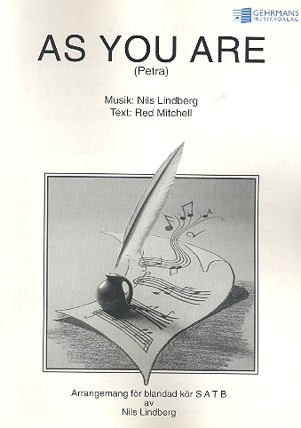 As You are  for mixed chorus a cappella  score