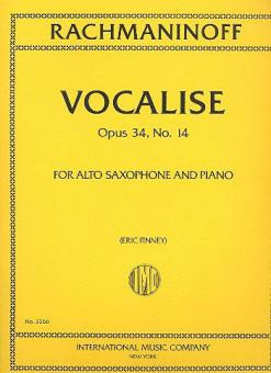 Vocalise op.34/14  for alto saxophone and piano  