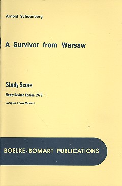 A Survivor from Warsaw op.46  für Sprecher und Orchester  Studienpartitur