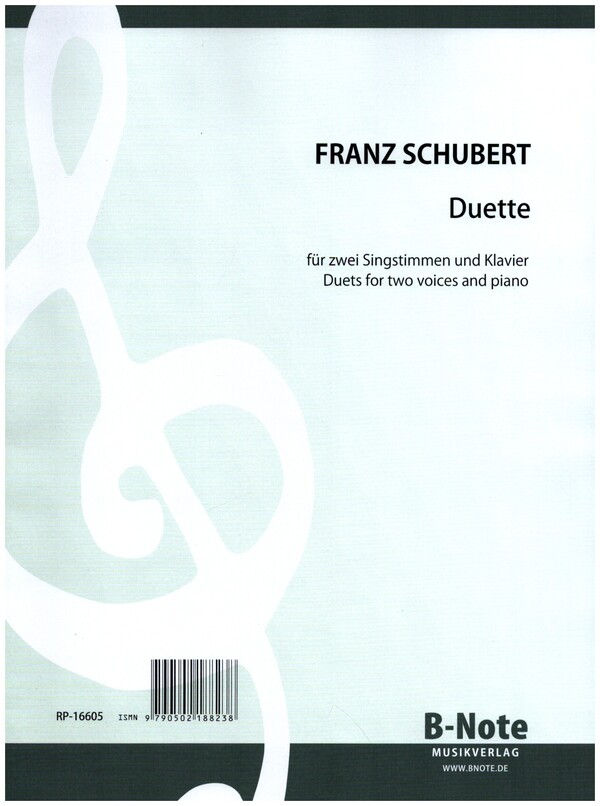 Duette&nbsp;&nbsp;für 2 Singstimmen und Klavier&nbsp;&nbsp;Partitur