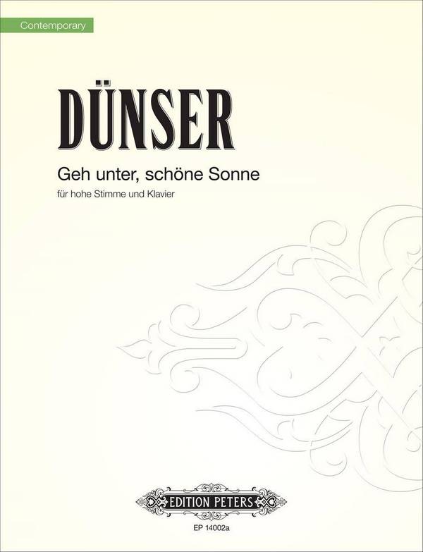 Geh unter schöne Sonne  für Gesang (hoch) und Klavier  