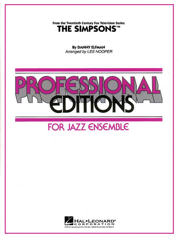 The Simpsons:&nbsp;&nbsp;for jazz ensemble&nbsp;&nbsp;score and parts