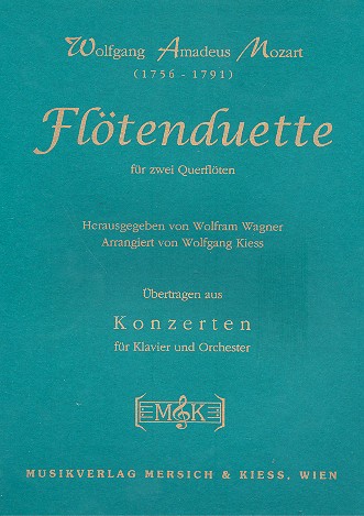 Duett F-Dur KV595  für 2 Flöten  Partitur und Stimmen