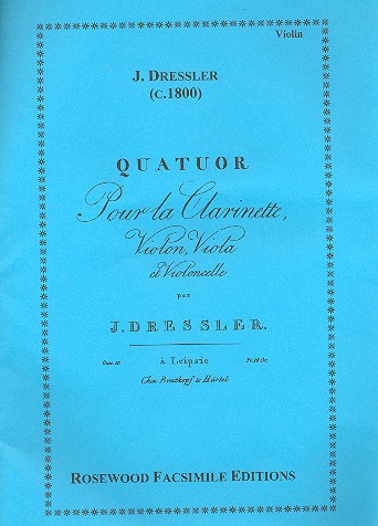 Quartett op.10  für Klarinette, Violin, Viola und Violoncello  Stimmen