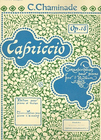 Capriccio op.18  pour violon et piano  