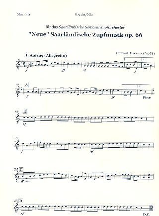 Neue saarländische Zupfmusik op.66  für Zupforchester  Mandoline 2
