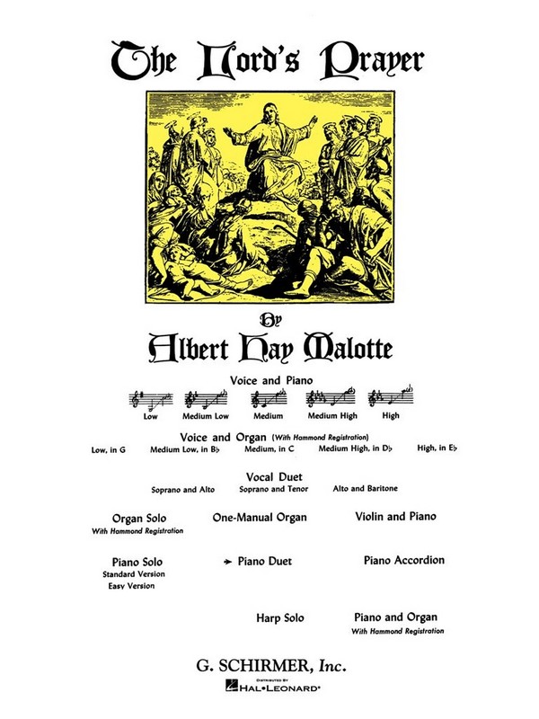 The Lords Prayer&nbsp;&nbsp;for piano 4 hands&nbsp;&nbsp;