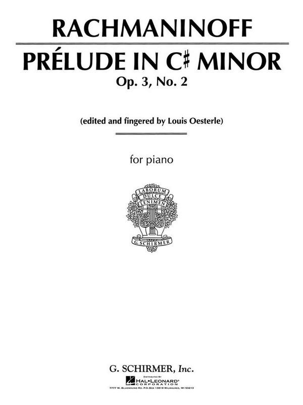 Prelude in c Sharp Minor op.3,2  for piano  